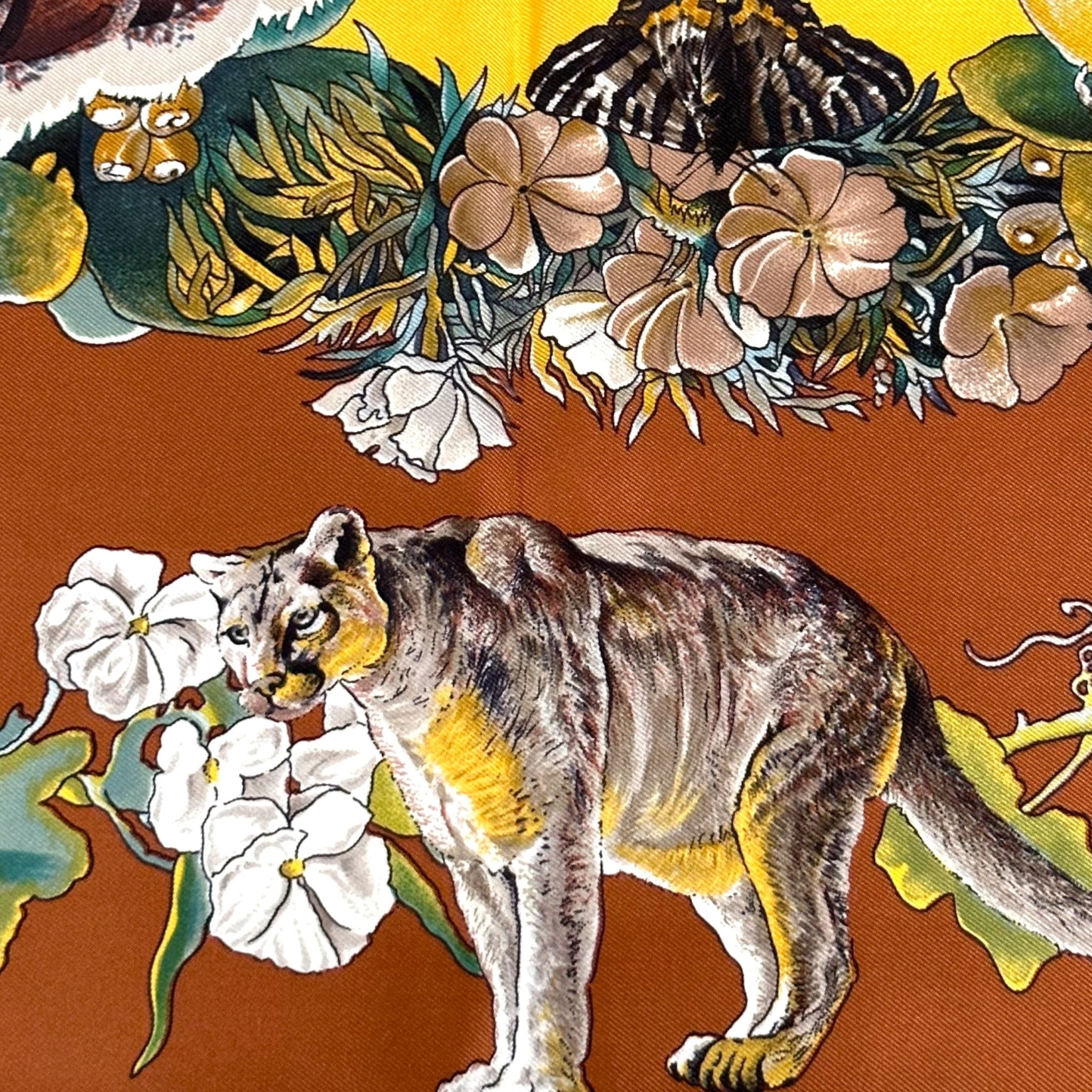 Faune et Flore du Texas - FOULARD HERMES 90 cm - Carré Society