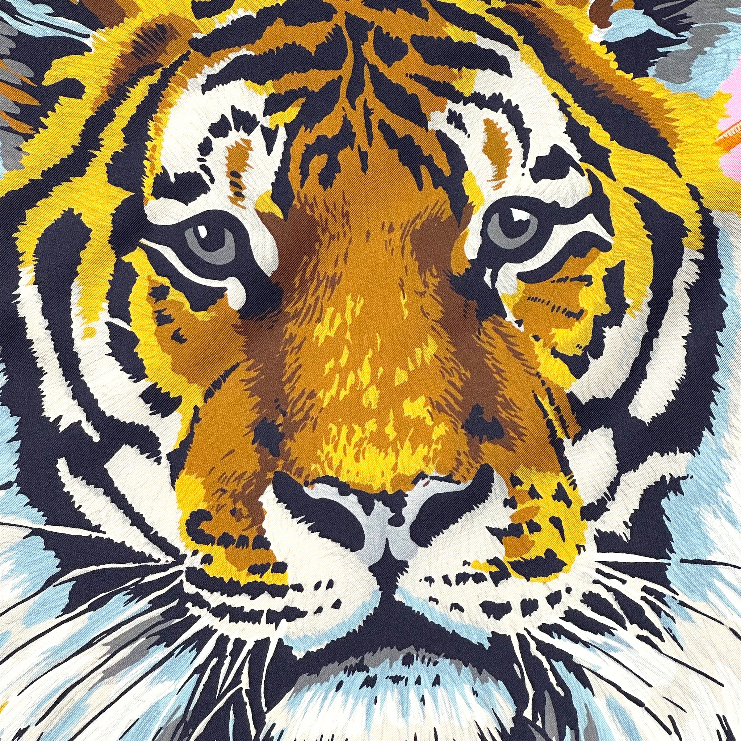 DOUBLE-SIDED ROYAL TIGER - 90CM HERMES SCARF