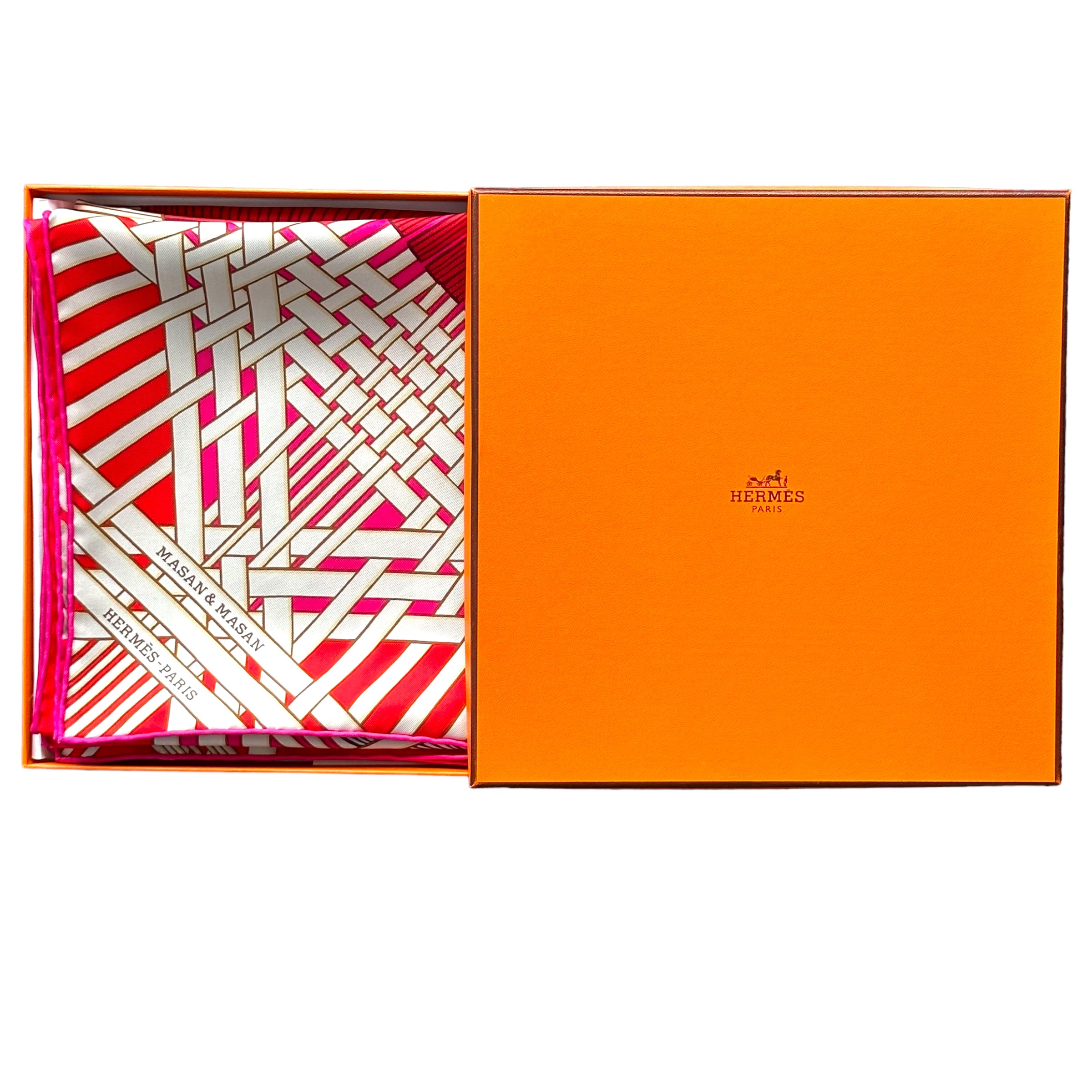 MASAN & MASAN by Terawat Teankaprasith - Hermès scarf 90cm - 100% silk - red
