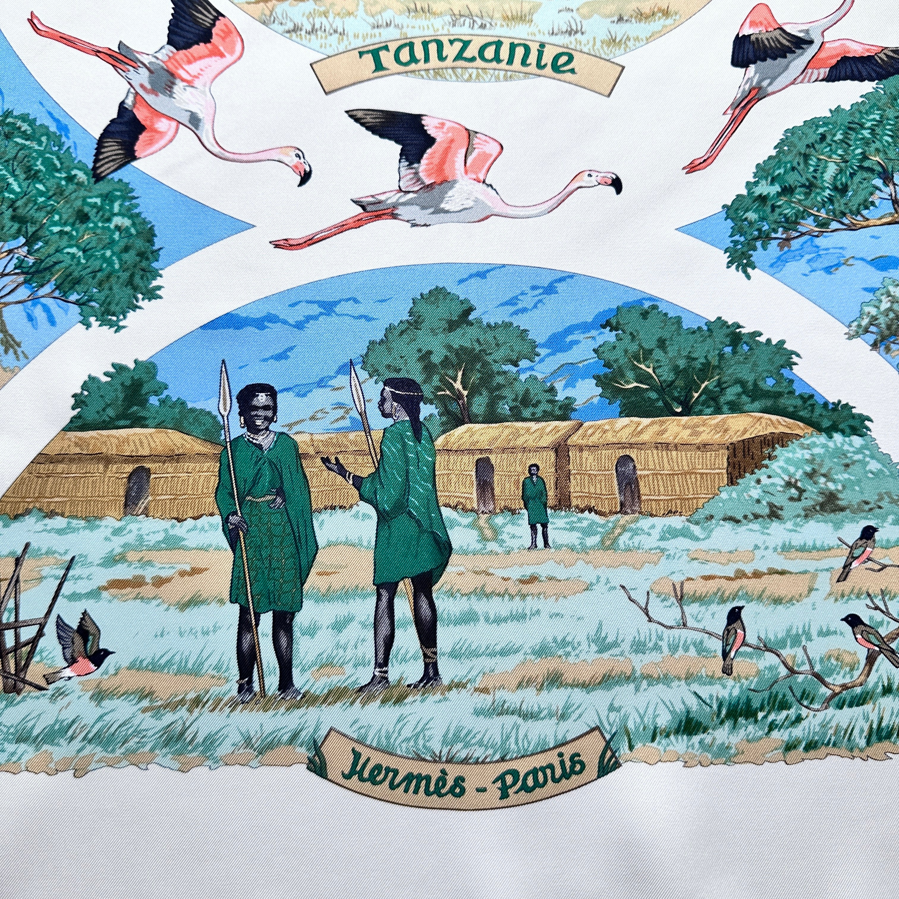 Illustration réaliste de lions par Robert Dallet sur soie