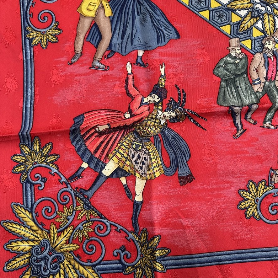 carre foulad hermes Joies d hiver rouge