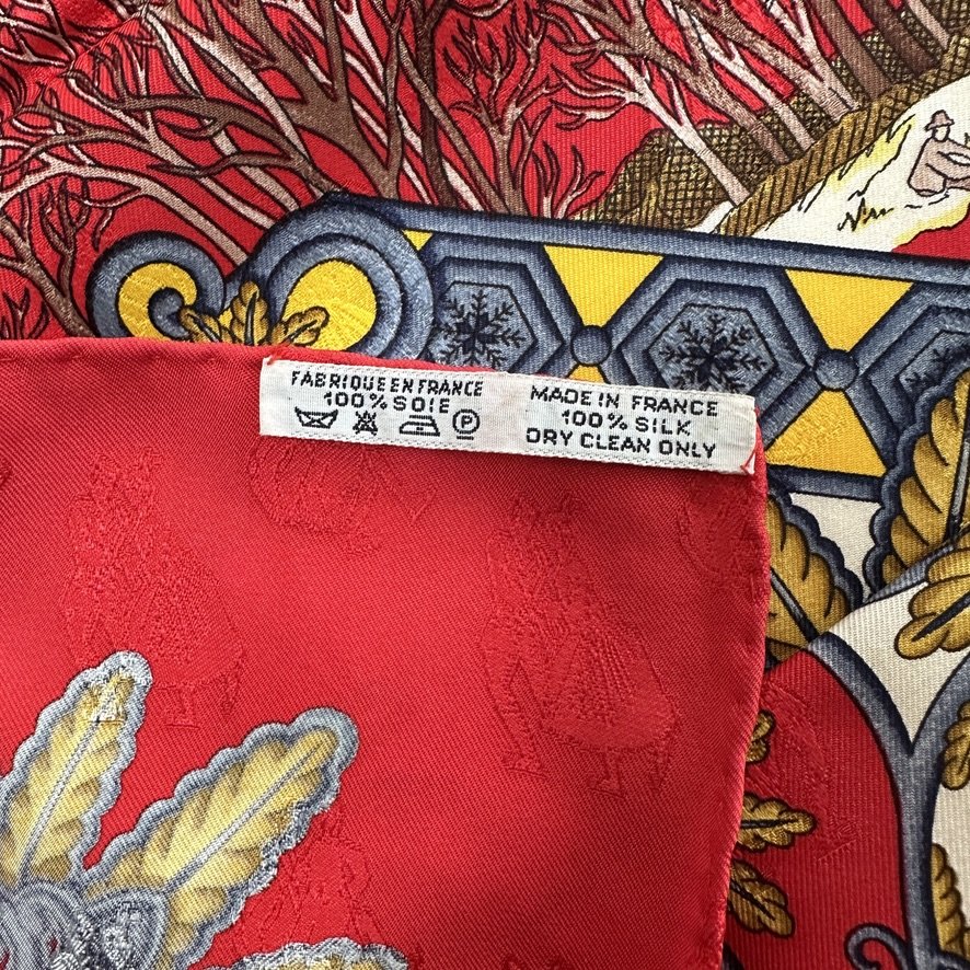 carre foulad hermes Joies d hiver rouge