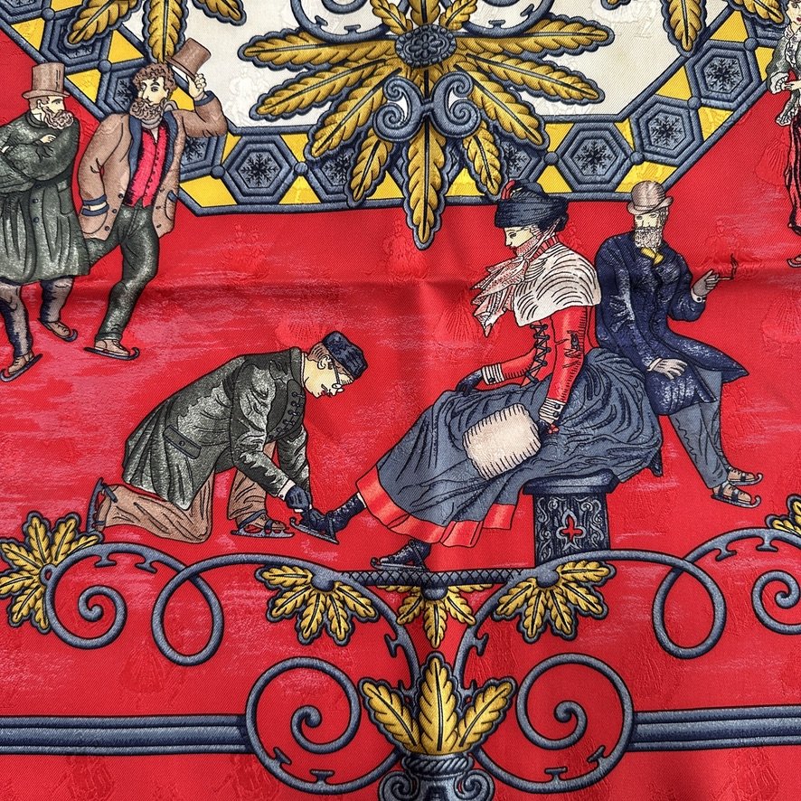 carre foulad hermes Joies d hiver rouge