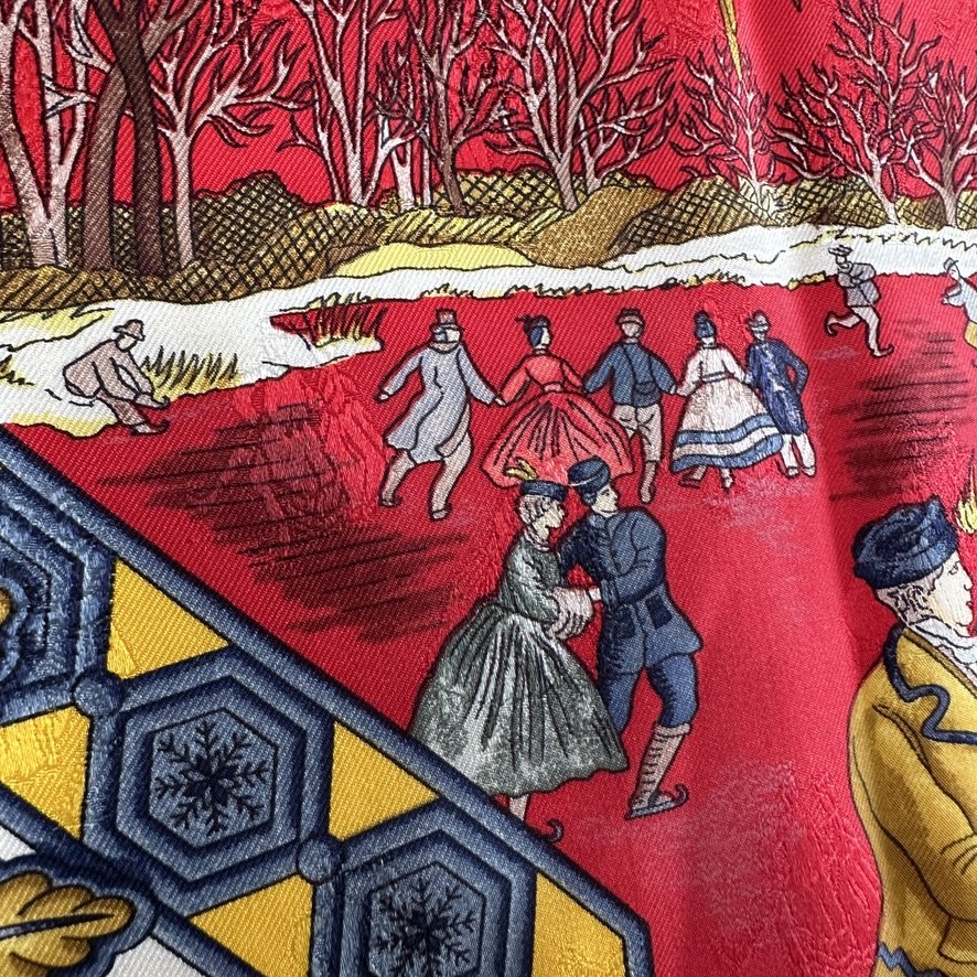 carre foulad hermes Joies d hiver rouge