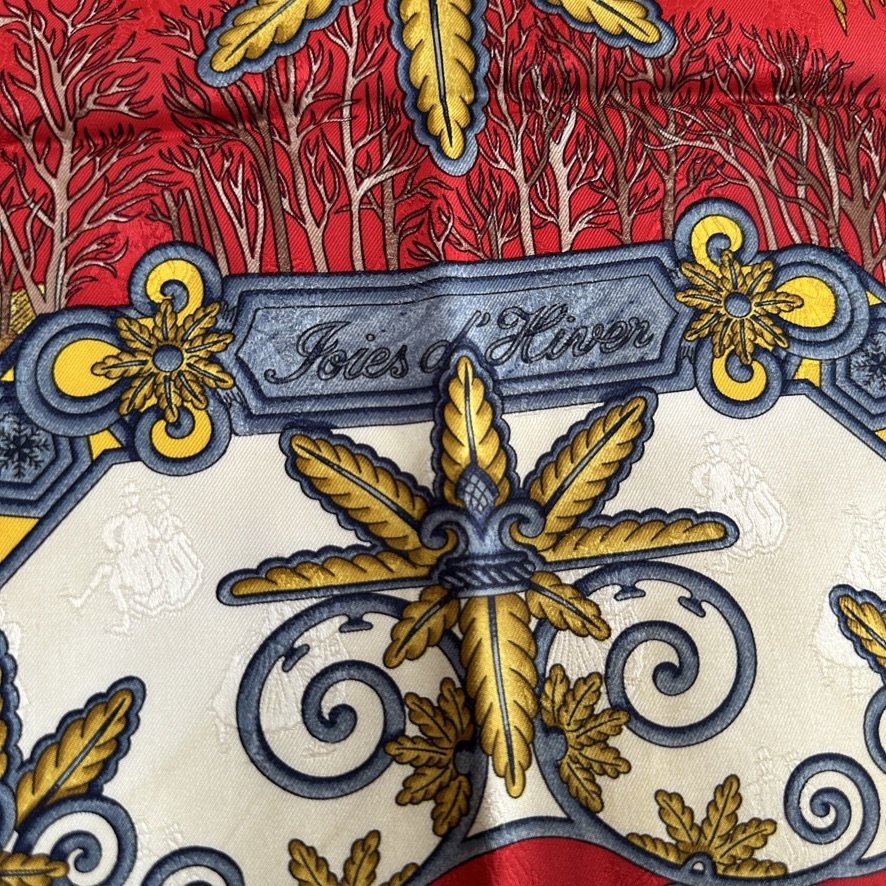 carre foulad hermes Joies d hiver rouge