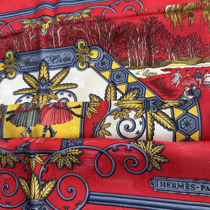 carre foulad hermes Joies d hiver rouge