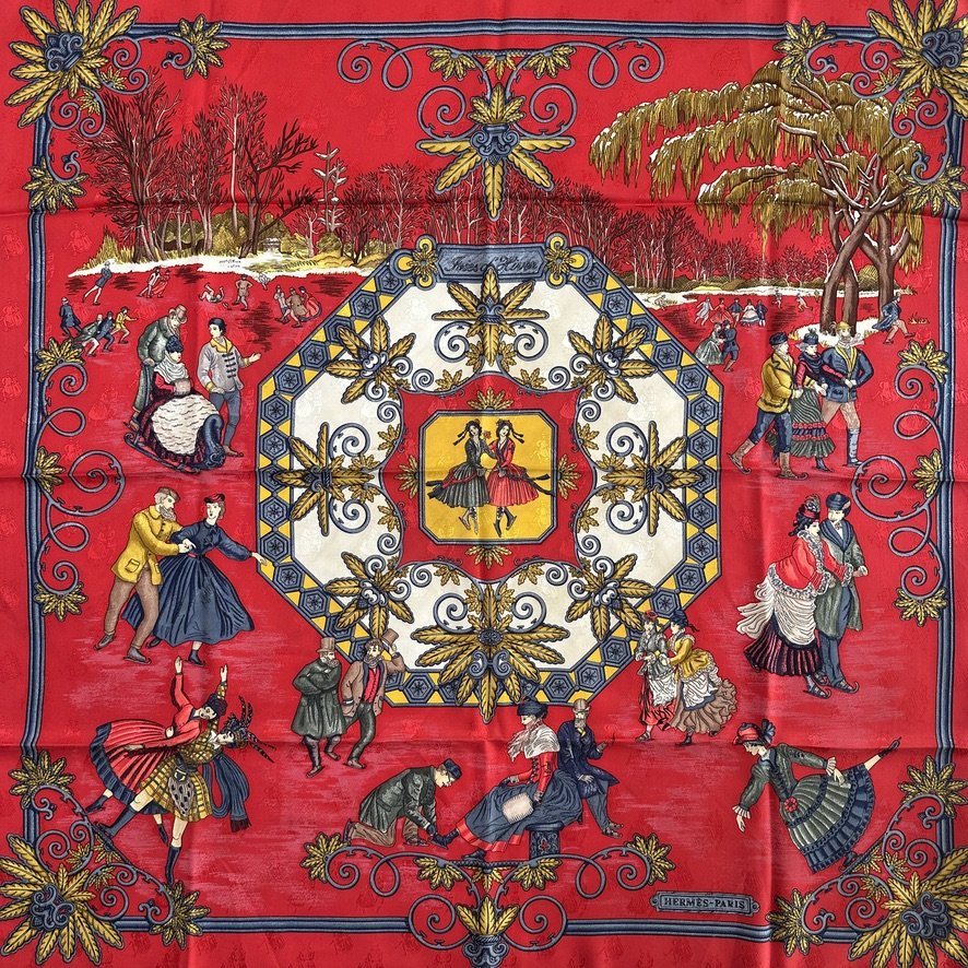 carre foulad hermes Joies d hiver rouge