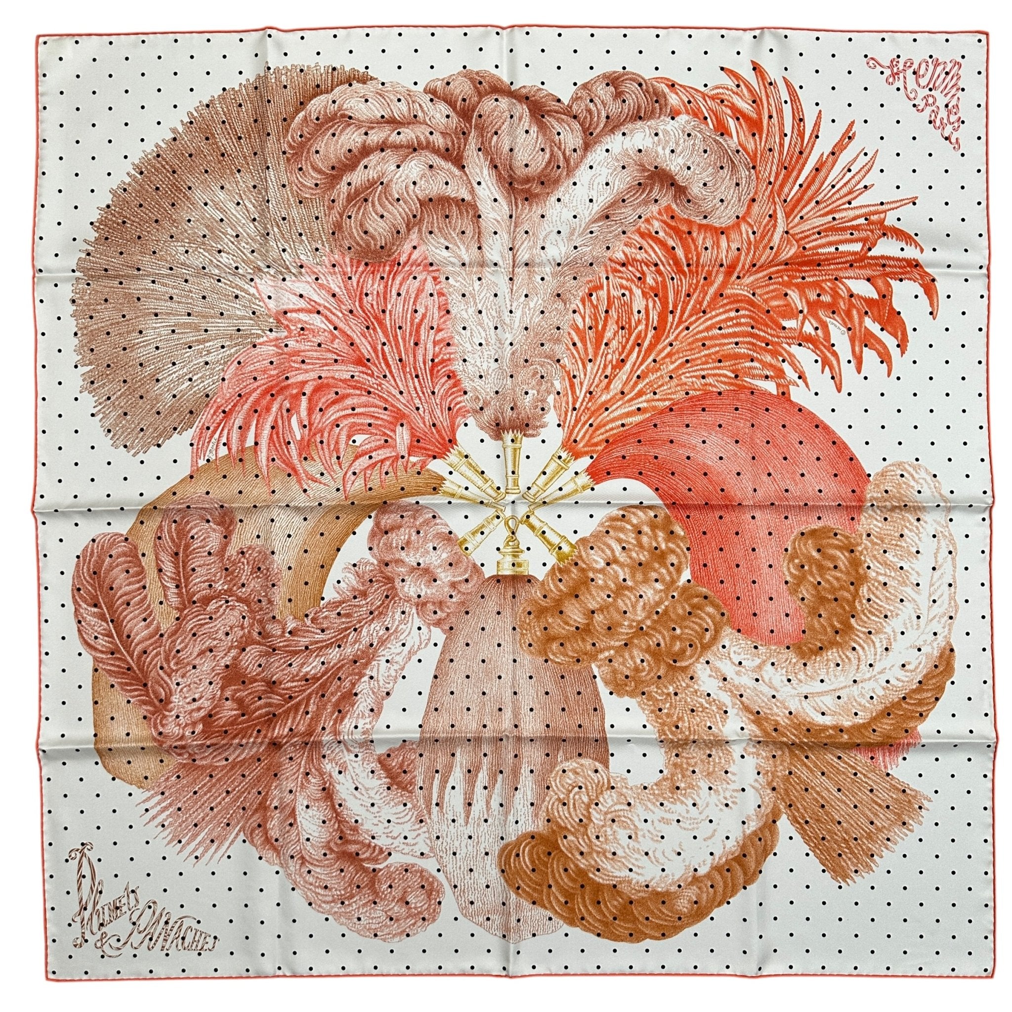 Feathers and plumes - DHERMES SCARF 90 CM
