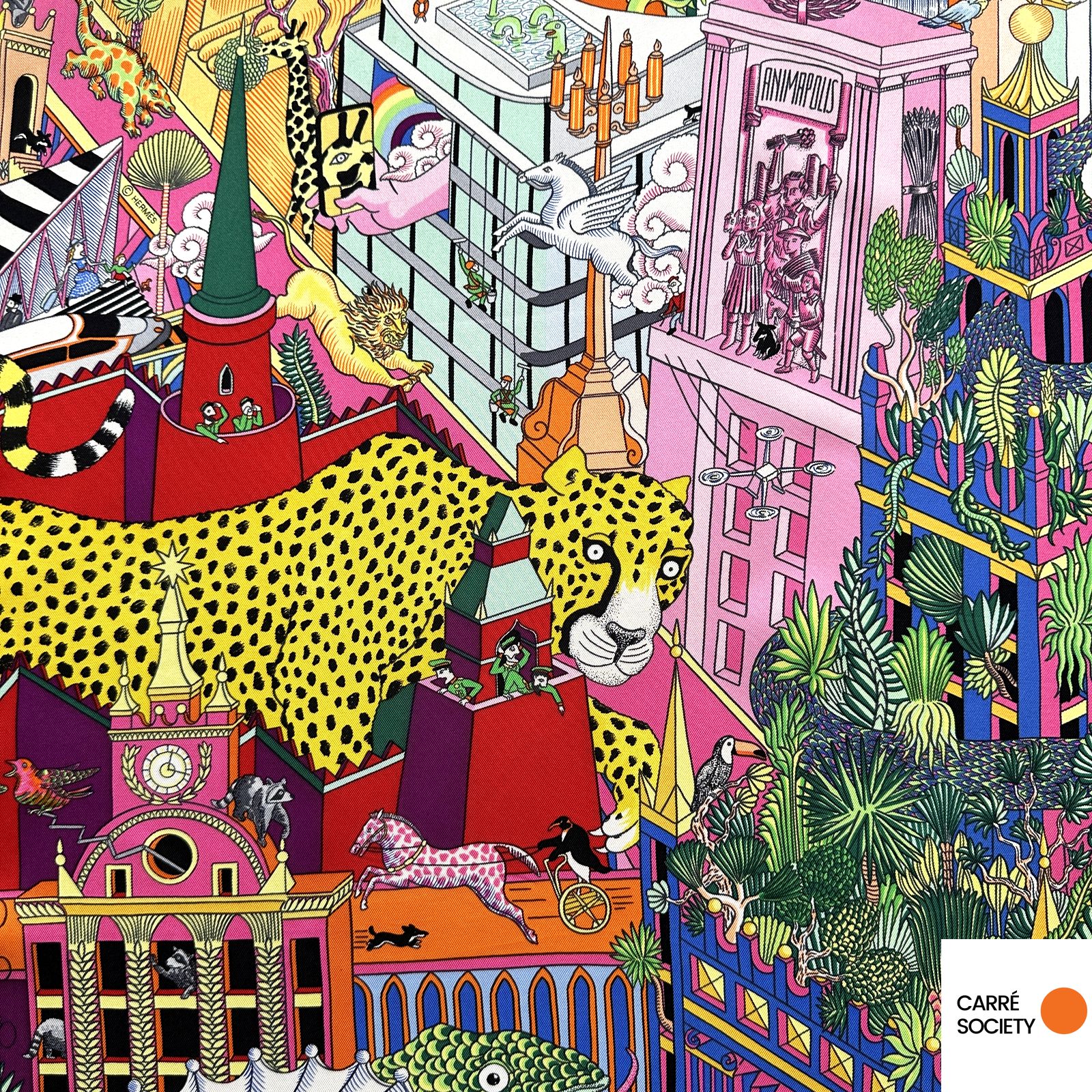 Détail architectural : partie du carré montrant le contraste des tons et la richesse du dessin.