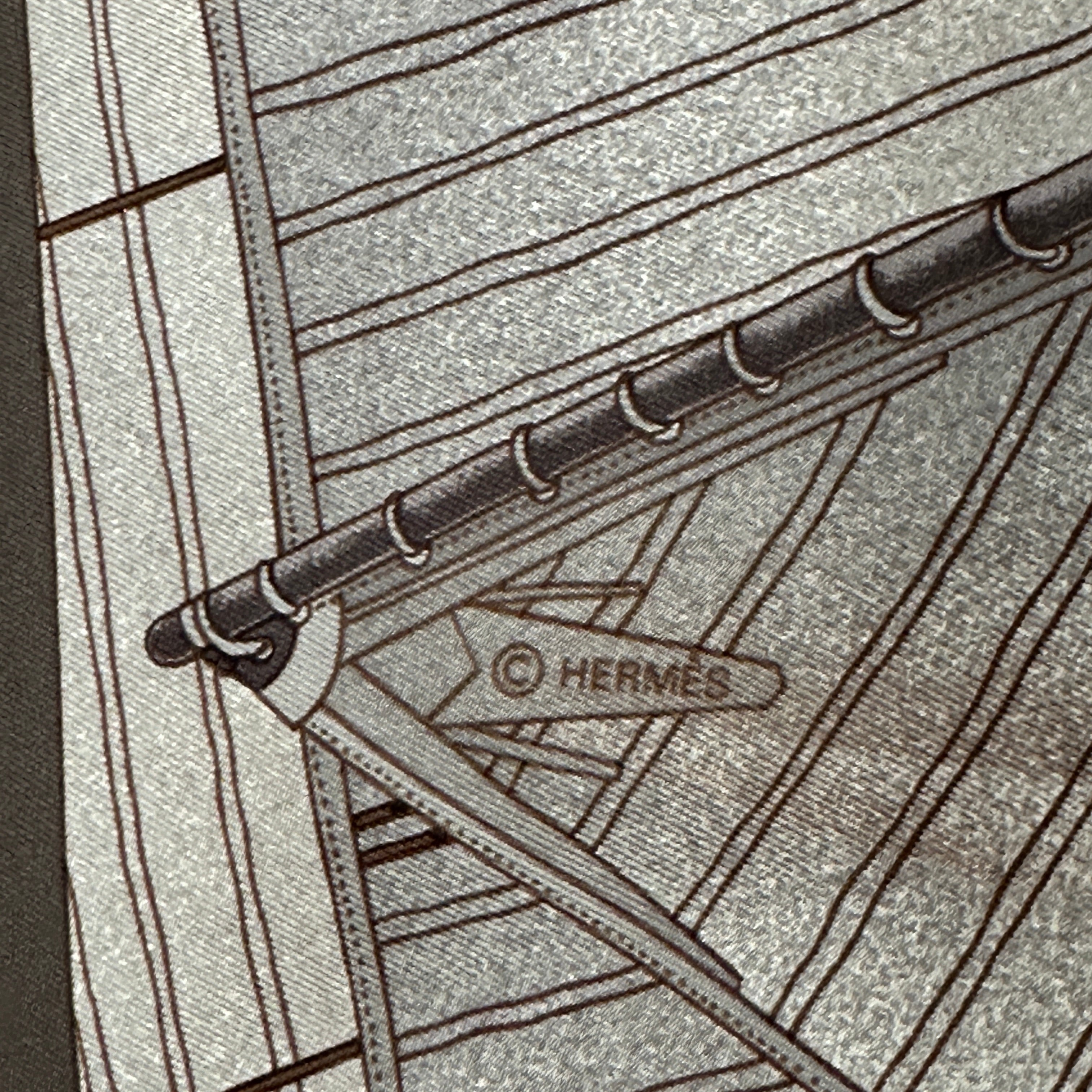 Vent portant II (détail) - FOULARD HERMÈS 90 CM