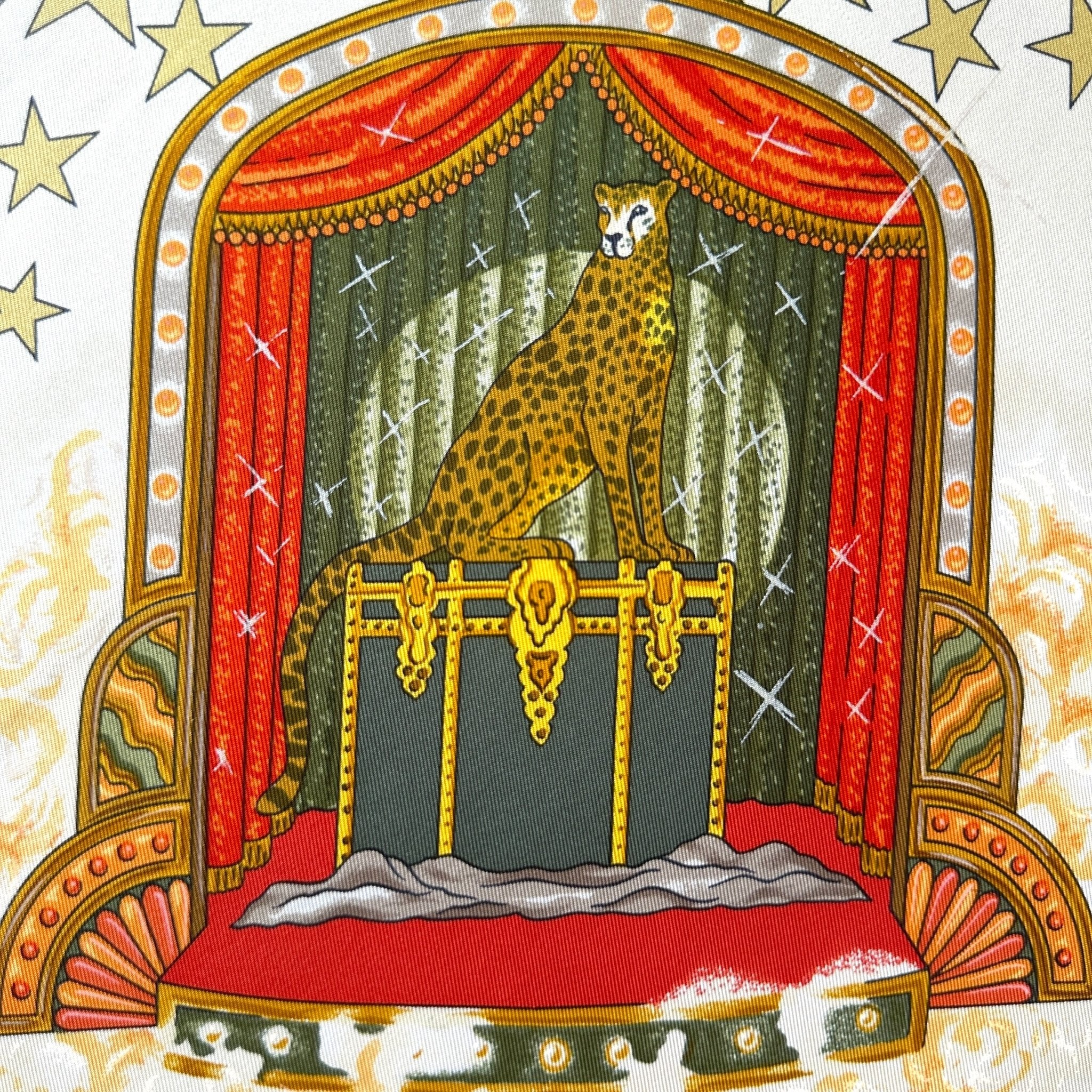 Détail d'un tour de magie la malle des Indes avec panthère