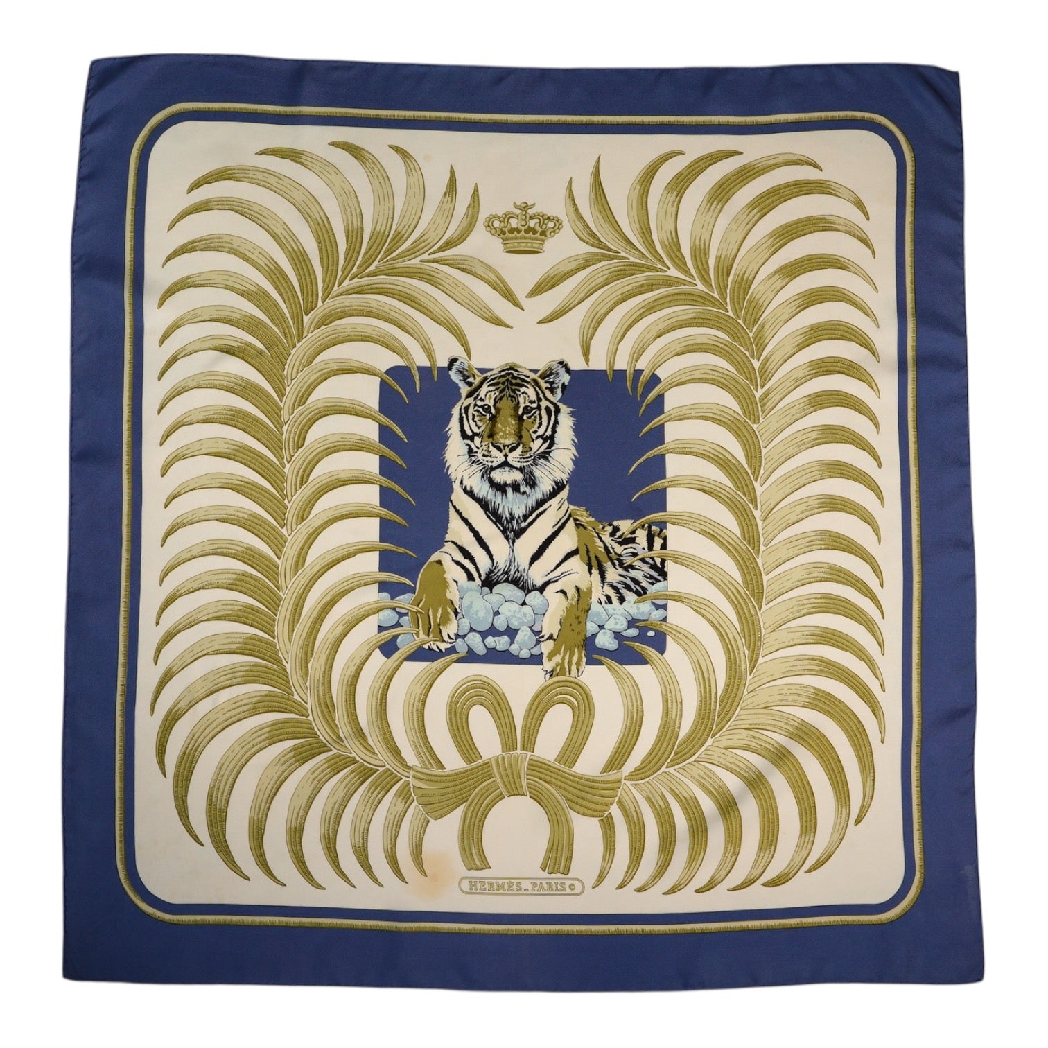 Carré Hermes Édition originale 1977– Tigre Royal – Christiane Vauzelles