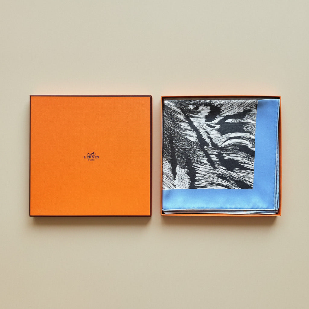 Foulard Hermès Double Face – Tigre Royal – Christine Vauzelles (2022)
